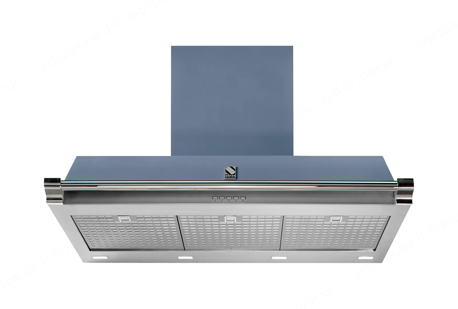 Steel קולט אדים 100 ס"מ סדרת Ascot תוצרת Steel דגם AKL100 גימור תכלת — תמונה 2